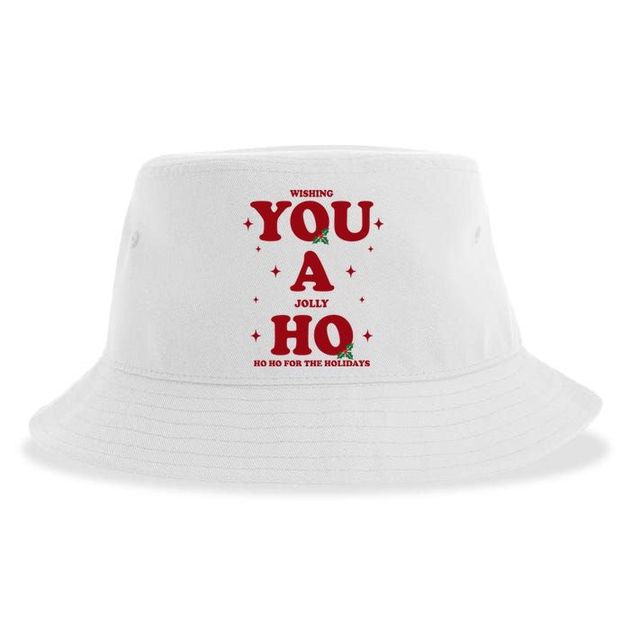 Wishing You A Jolly Ho Ho Ho For The Holidays Sustainable Bucket Hat