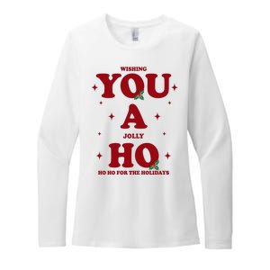 Wishing You A Jolly Ho Ho Ho For The Holidays Womens CVC Long Sleeve Shirt