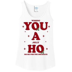 Wishing You A Jolly Ho Ho Ho For The Holidays Ladies Essential Tank