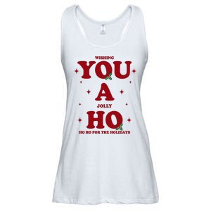 Wishing You A Jolly Ho Ho Ho For The Holidays Ladies Essential Flowy Tank