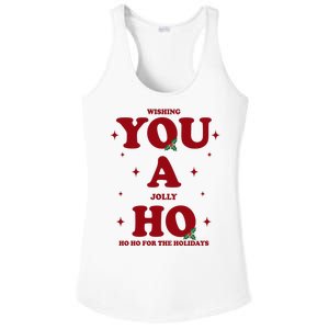 Wishing You A Jolly Ho Ho Ho For The Holidays Ladies PosiCharge Competitor Racerback Tank