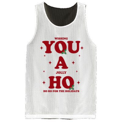 Wishing You A Jolly Ho Ho Ho For The Holidays Mesh Reversible Basketball Jersey Tank