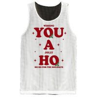 Wishing You A Jolly Ho Ho Ho For The Holidays Mesh Reversible Basketball Jersey Tank