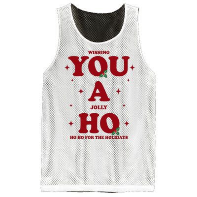 Wishing You A Jolly Ho Ho Ho For The Holidays Mesh Reversible Basketball Jersey Tank