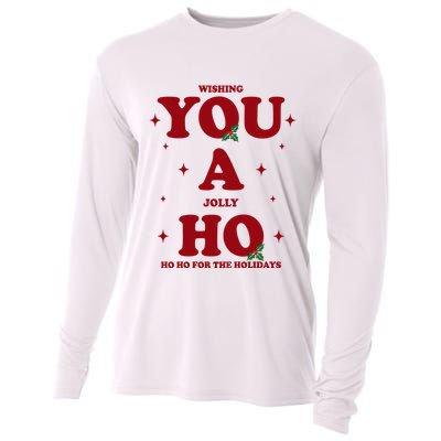Wishing You A Jolly Ho Ho Ho For The Holidays Cooling Performance Long Sleeve Crew