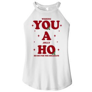 Wishing You A Jolly Ho Ho Ho For The Holidays Women's Perfect Tri Rocker Tank