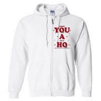 Wishing You A Jolly Ho Ho Ho For The Holidays Full Zip Hoodie