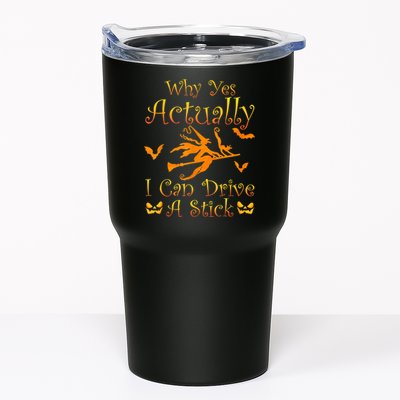 Why Yes Actually I Can Drive A Stick Funny Witch Costume Tumbler