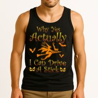 Why Yes Actually I Can Drive A Stick Funny Witch Costume Tank Top