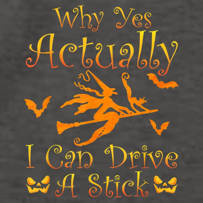 Why Yes Actually I Can Drive A Stick Funny Witch Costume Vector Backpack
