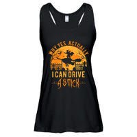 Why Yes Actually I Can Drive A Stick Witch Costume Halloween Gift Ladies Essential Flowy Tank