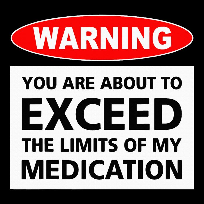 Warning You Are About To Exceed The Limits Of My Medication Full-Length Apron With Pockets