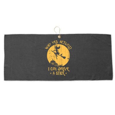 Why Yes Actually I Can Drive A Stick Large Microfiber Waffle Golf Towel