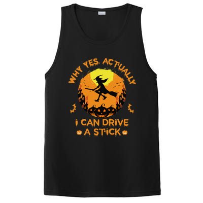 Why Yes Actually I Can Drive A Stick Halloween Witch Broom Cute PosiCharge Competitor Tank