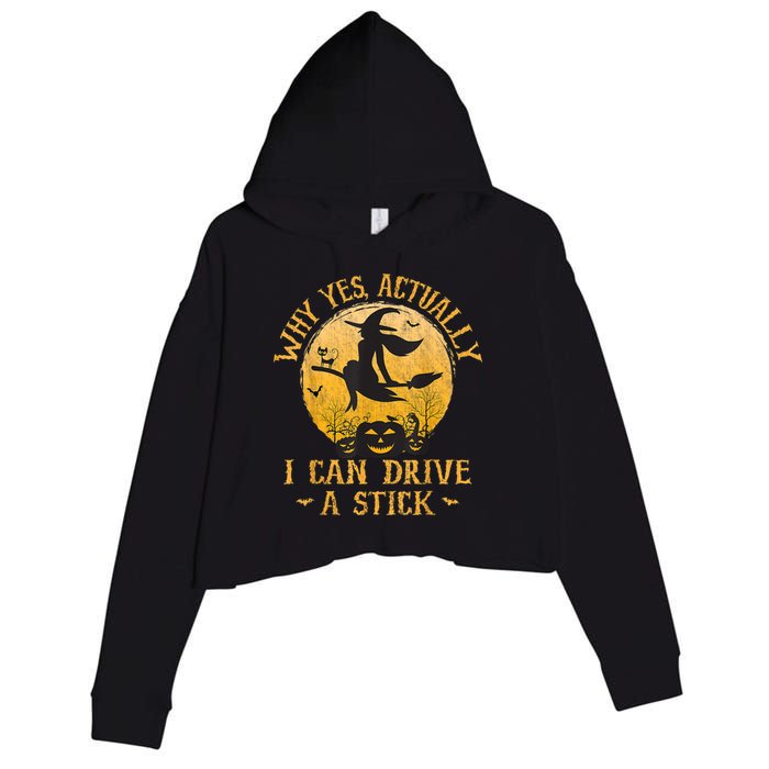 Why Yes Actually I Can Drive A Stick Crop Fleece Hoodie