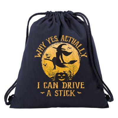 Why Yes Actually I Can Drive A Stick Drawstring Bag