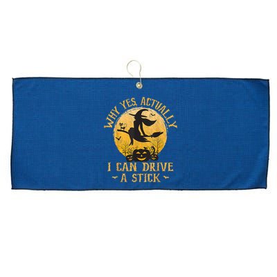 Why Yes Actually I Can Drive A Stick Large Microfiber Waffle Golf Towel