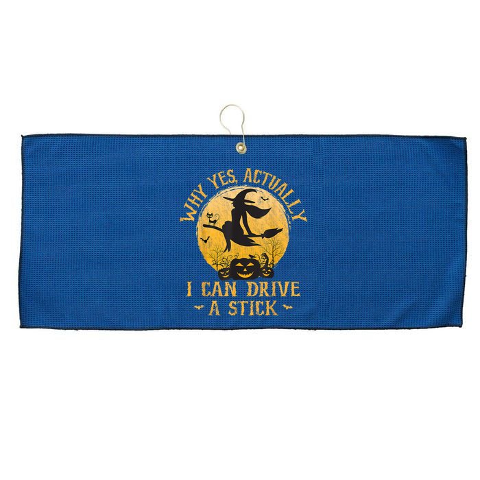 Why Yes Actually I Can Drive A Stick Large Microfiber Waffle Golf Towel
