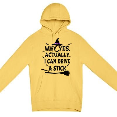 Why Yes Actually I Can Drive A Stick Halloween Costume Premium Pullover Hoodie