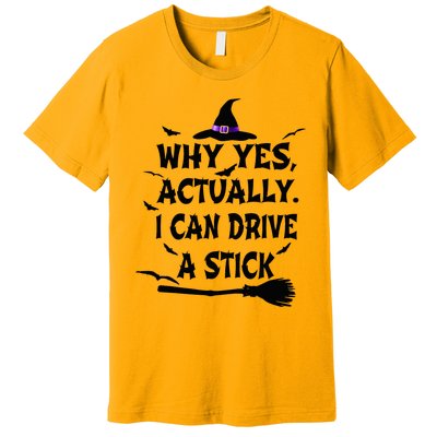 Why Yes Actually I Can Drive A Stick Halloween Costume Premium T-Shirt