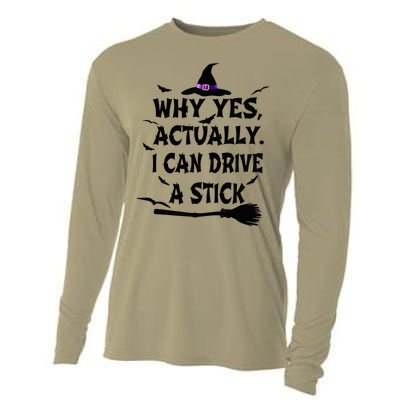 Why Yes Actually I Can Drive A Stick Halloween Costume Cooling Performance Long Sleeve Crew