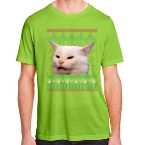 Wo Yelling At A Cat Ugly Xgiftmas Sweaters Funny Meme Dress Cute Gift Adult ChromaSoft Performance T-Shirt