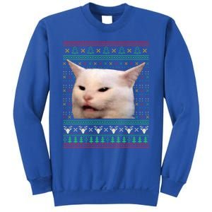 Wo Yelling At A Cat Ugly Xgiftmas Sweaters Funny Meme Dress Cute Gift Sweatshirt