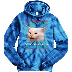 Wo Yelling At A Cat Ugly Xgiftmas Sweaters Funny Meme Dress Cute Gift Tie Dye Hoodie