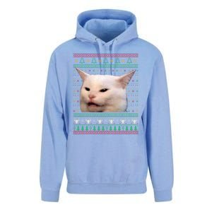 Wo Yelling At A Cat Ugly Xgiftmas Sweaters Funny Meme Dress Cute Gift Unisex Surf Hoodie