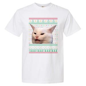 Wo Yelling At A Cat Ugly Xgiftmas Sweaters Funny Meme Dress Cute Gift Garment-Dyed Heavyweight T-Shirt