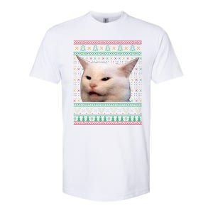 Wo Yelling At A Cat Ugly Xgiftmas Sweaters Funny Meme Dress Cute Gift Softstyle CVC T-Shirt