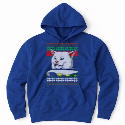 Wo Yelling At A Cat Ugly Christmas Sweater Meme Design Gift Hoodie