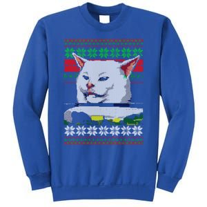 Wo Yelling At A Cat Ugly Christmas Sweater Meme Design Gift Sweatshirt