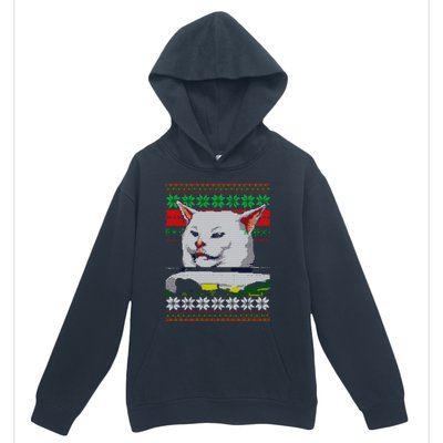 Wo Yelling At A Cat Ugly Christmas Sweater Meme Design Gift Urban Pullover Hoodie