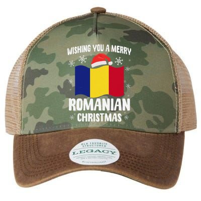 Wishing You A Merry Romanian Christmas Xmas Romania Legacy Tie Dye Trucker Hat