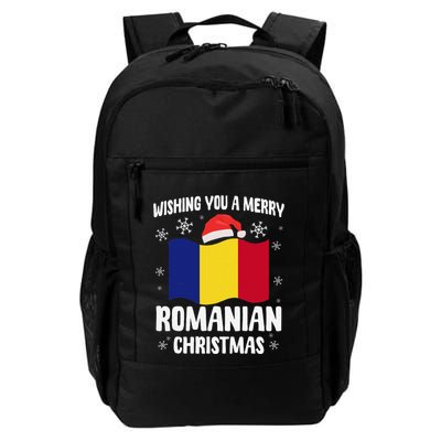 Wishing You A Merry Romanian Christmas Xmas Romania Backpack