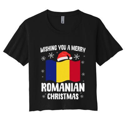 Wishing You A Merry Romanian Christmas Xmas Romania Crop Top