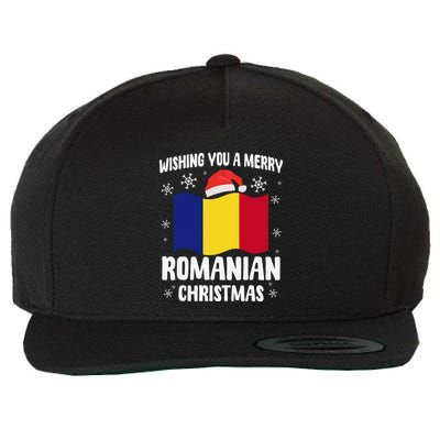 Wishing You A Merry Romanian Christmas Xmas Romania Wool Snapback Cap