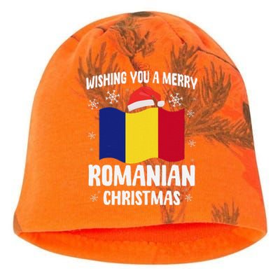 Wishing You A Merry Romanian Christmas Xmas Romania Kati - Camo Knit Beanie