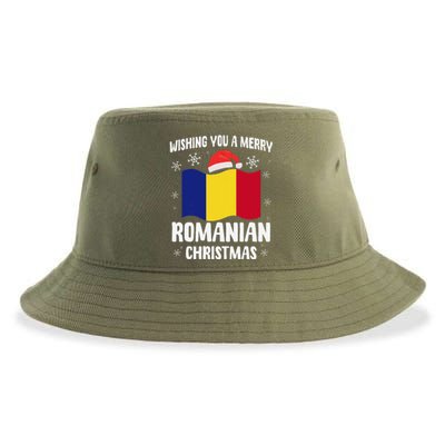 Wishing You A Merry Romanian Christmas Xmas Romania Sustainable Bucket Hat