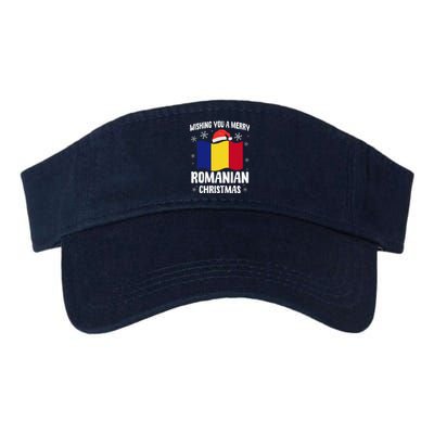 Wishing You A Merry Romanian Christmas Xmas Romania Valucap Bio-Washed Visor