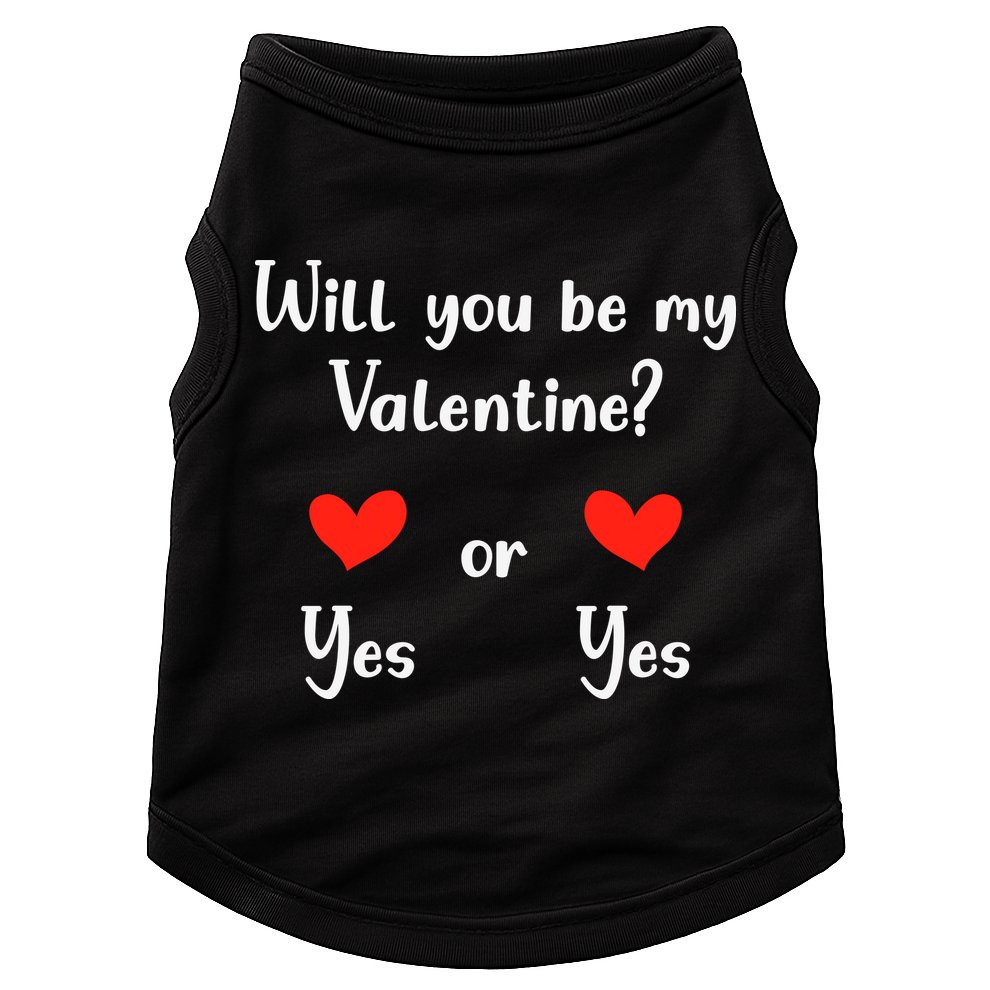 Will You Be My Valantine Yes Or Yes Valentines Day Doggie Tank