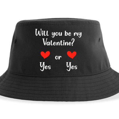 Will You Be My Valantine Yes Or Yes Valentines Day Sustainable Bucket Hat