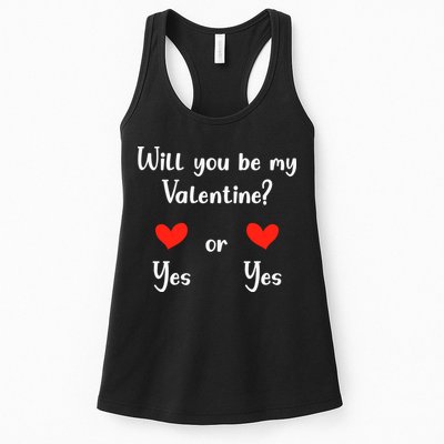 Will You Be My Valantine Yes Or Yes Valentines Day Womens Tank Top