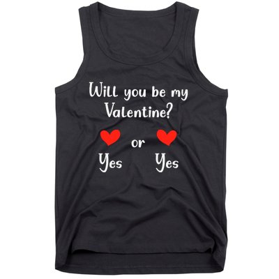 Will You Be My Valantine Yes Or Yes Valentines Day Tank Top