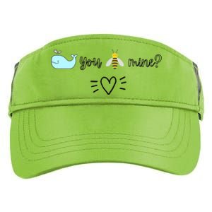 Whale You Bee Mine Will You Be Mine Valentine's Day Cute Gift Adult Drive Performance Visor