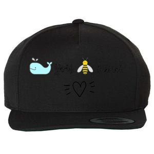 Whale You Bee Mine Will You Be Mine Valentine's Day Cute Gift Wool Snapback Cap