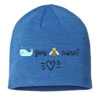 Whale You Bee Mine Will You Be Mine Valentine's Day Cute Gift Sustainable Beanie