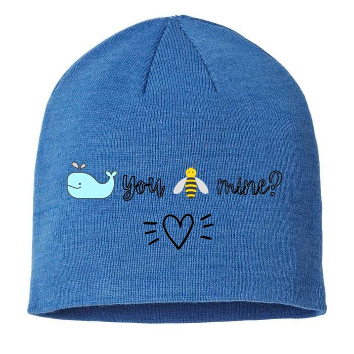 Whale You Bee Mine Will You Be Mine Valentine's Day Cute Gift Sustainable Beanie