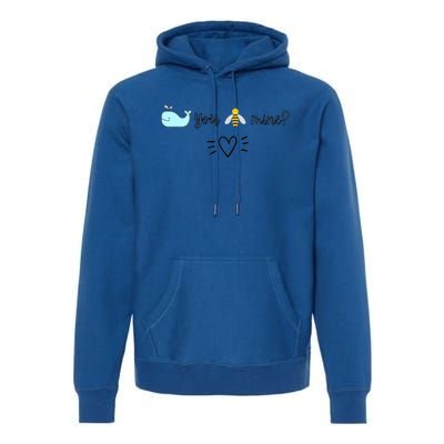 Whale You Bee Mine Will You Be Mine Valentine's Day Cute Gift Premium Hoodie